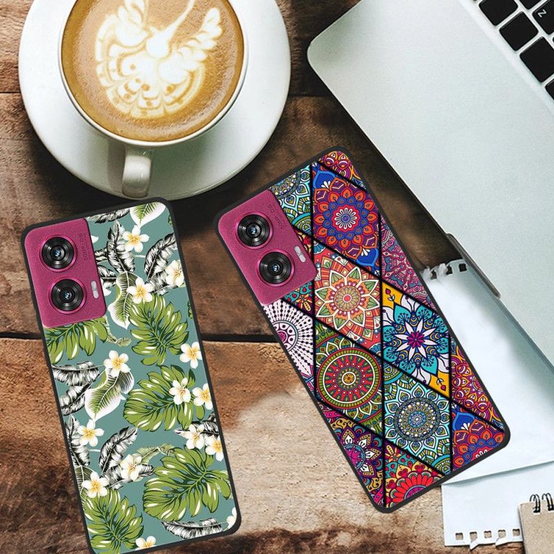 Cover Motorola Edge 50 Fusion Gyldne Blomster Af Cercis