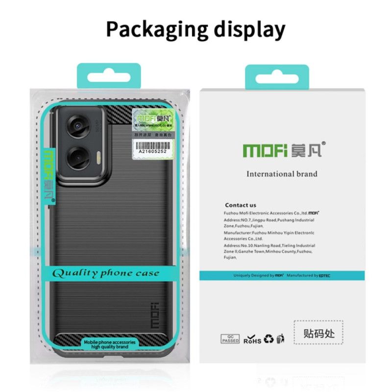 Cover Motorola Edge 50 Fusion Mofi Børstet Kulfiber