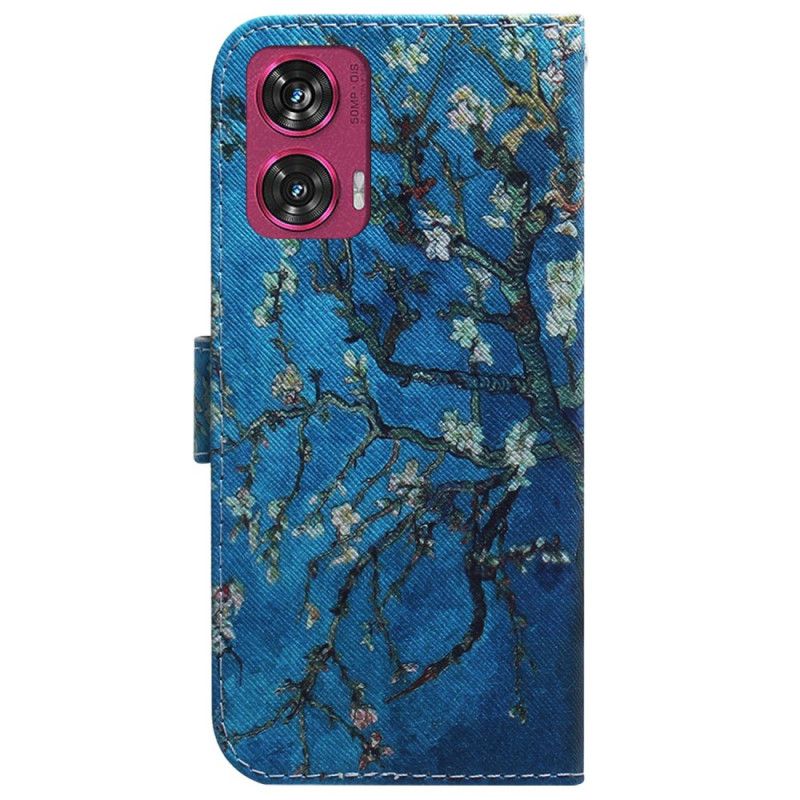 Flip Cover Motorola Edge 50 Fusion Abrikosblomster