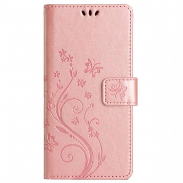 Flip Cover Motorola Edge 50 Fusion Blomster Og Sommerfugle