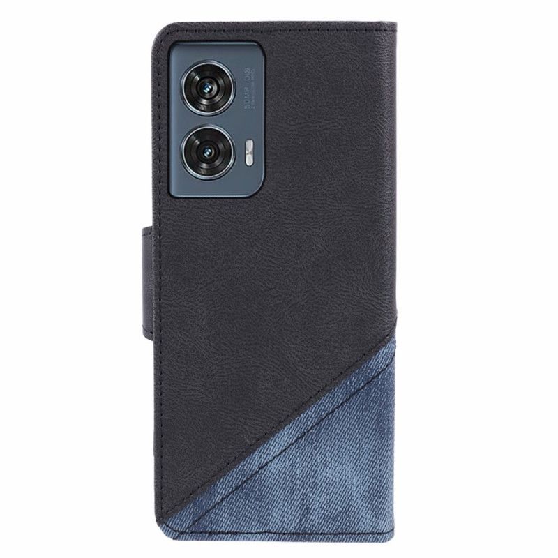 Flip Cover Til Motorola Edge 50 Fusion Tofarvet Vintage Design