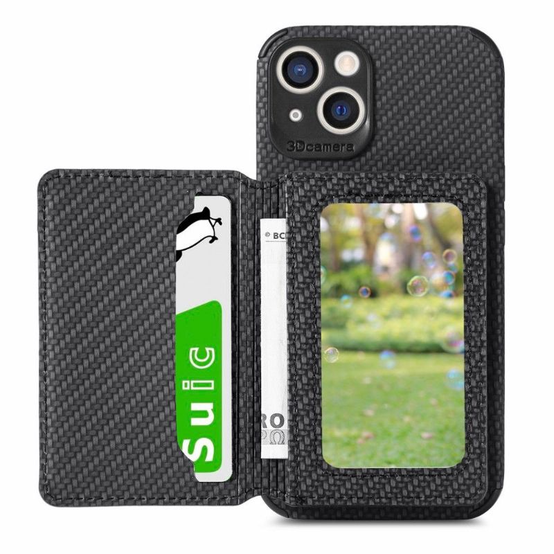 Cover iPhone 13 Anti-fald Carbon Fiber Card Holder