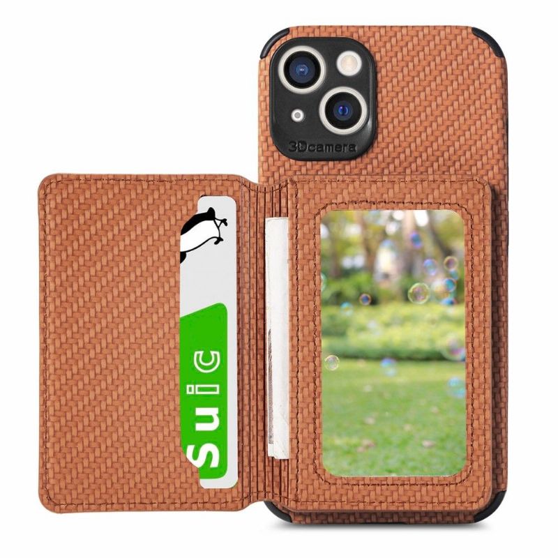 Cover iPhone 13 Anti-fald Carbon Fiber Card Holder