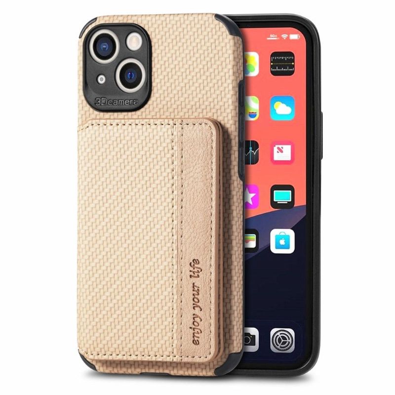 Cover iPhone 13 Anti-fald Carbon Fiber Card Holder