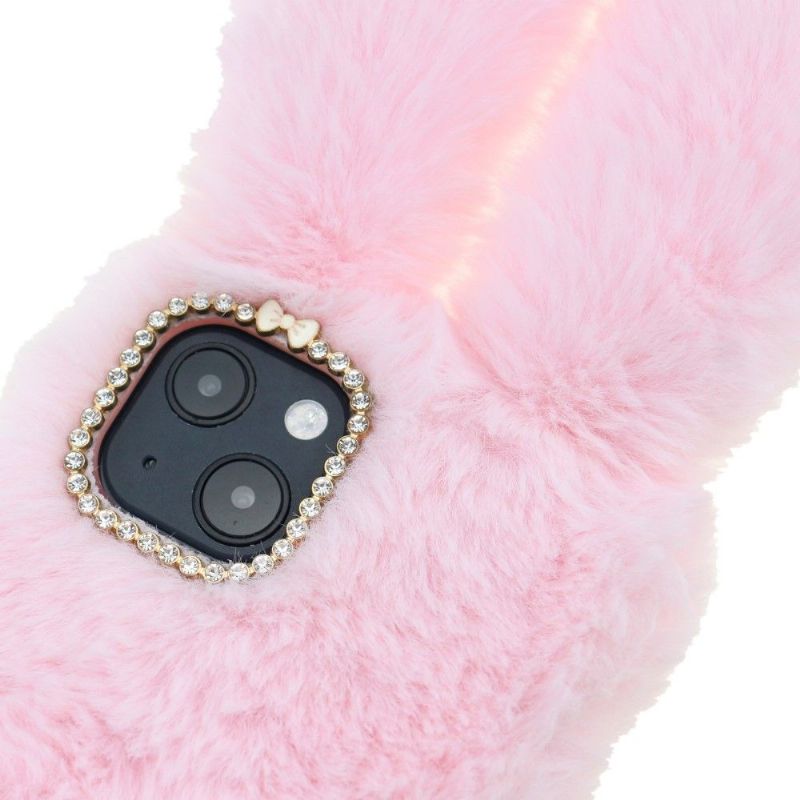 Cover iPhone 13 Faux Fur Bunny