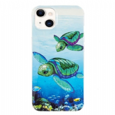 Cover iPhone 13 Fluorescerende Skildpadder