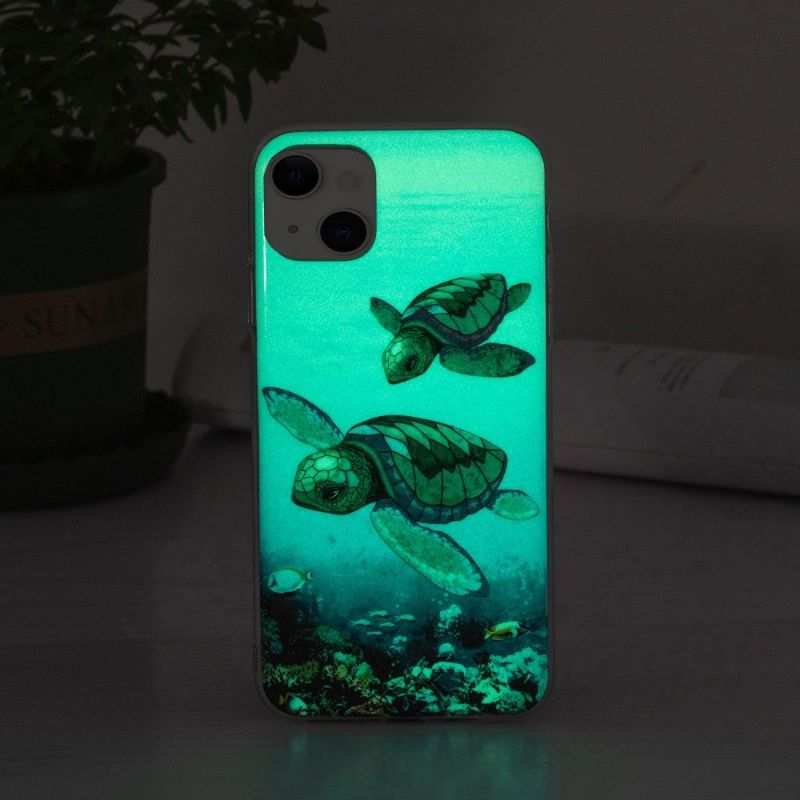 Cover iPhone 13 Fluorescerende Skildpadder