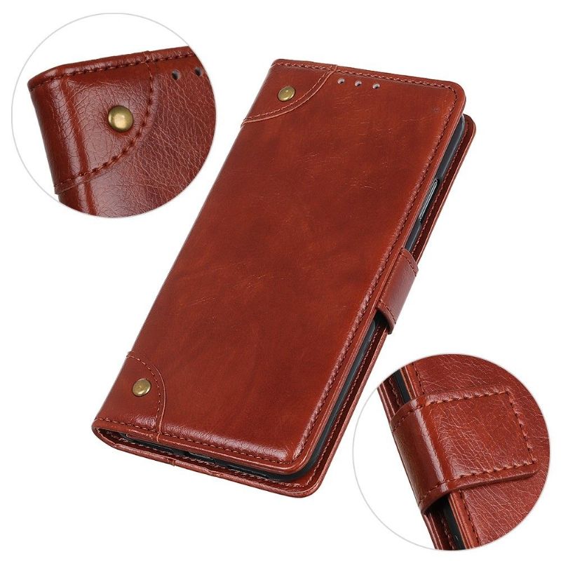 Flip Cover iPhone 13 Anti-fald Vintage Nappa