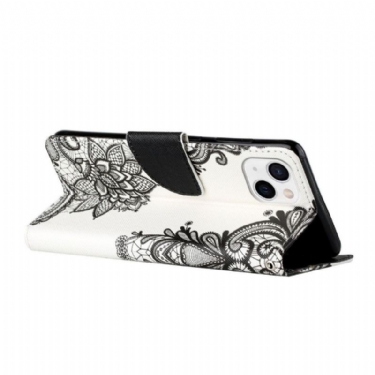 Flip Cover iPhone 13 Blondeblomster