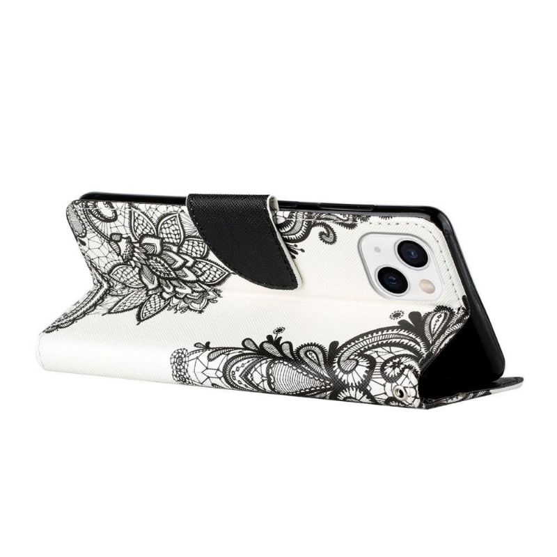 Flip Cover iPhone 13 Blondeblomster