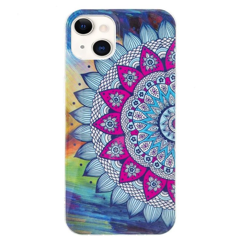 Mobilcover iPhone 13 Fluorescerende Farverig Mandala