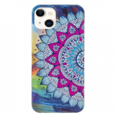 Mobilcover iPhone 13 Fluorescerende Farverig Mandala