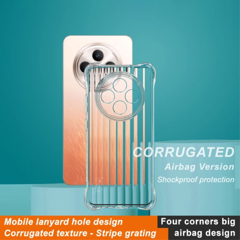 Cover Oppo Reno 12f 5g Transparent Wavy Texture Med Imak Airbag