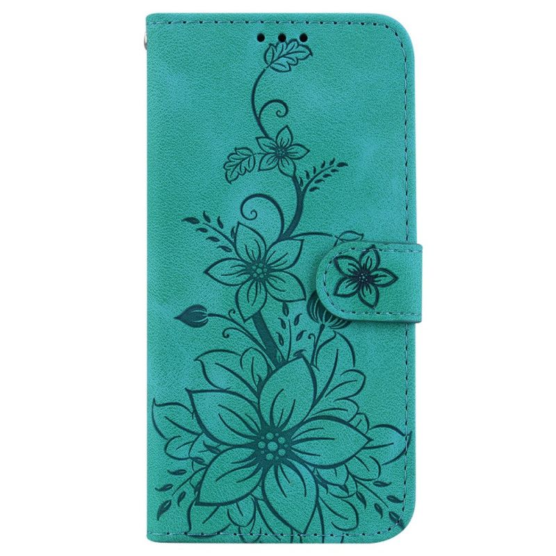 Flip Cover Oppo Reno 12f 5g Liljeblomster