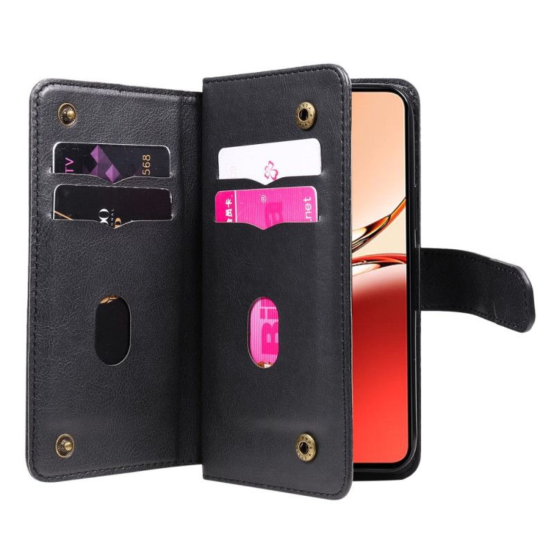 Flip Cover Til Oppo Reno 12f 5g 10 Kortholdere