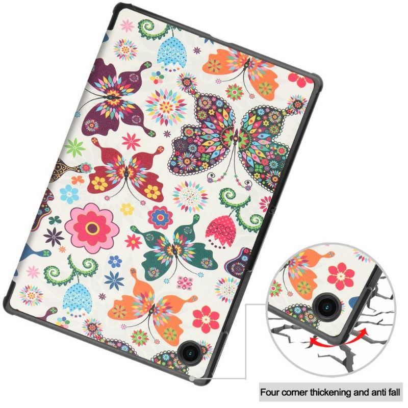 Cover Samsung Galaxy Tab A8 (2021) Smarte Sommerfugle Og Blomster