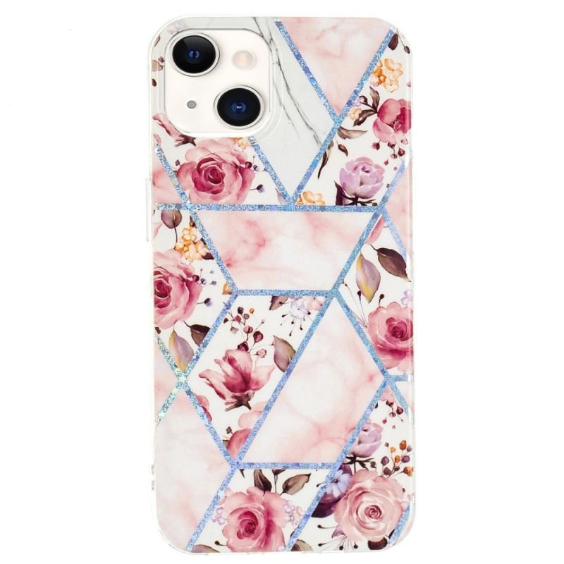 Cover iPhone 15 Plus Blomstermarmor