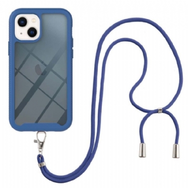 Cover iPhone 15 Plus Med Snor Gennemsigtig Ledning