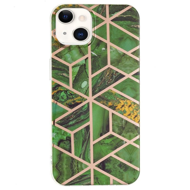 Cover iPhone 15 Plus Prangende Geometrisk Marmor