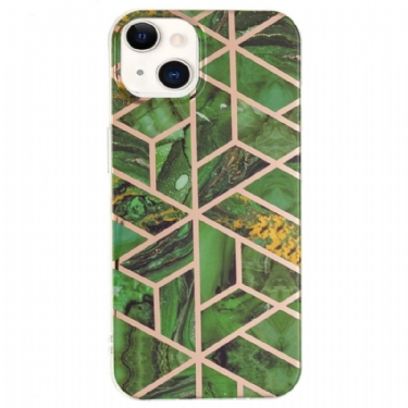 Cover iPhone 15 Plus Prangende Geometrisk Marmor