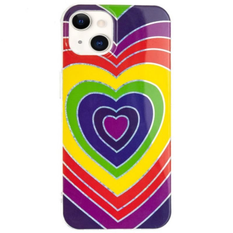 Cover iPhone 15 Plus Psykedelisk Hjerte