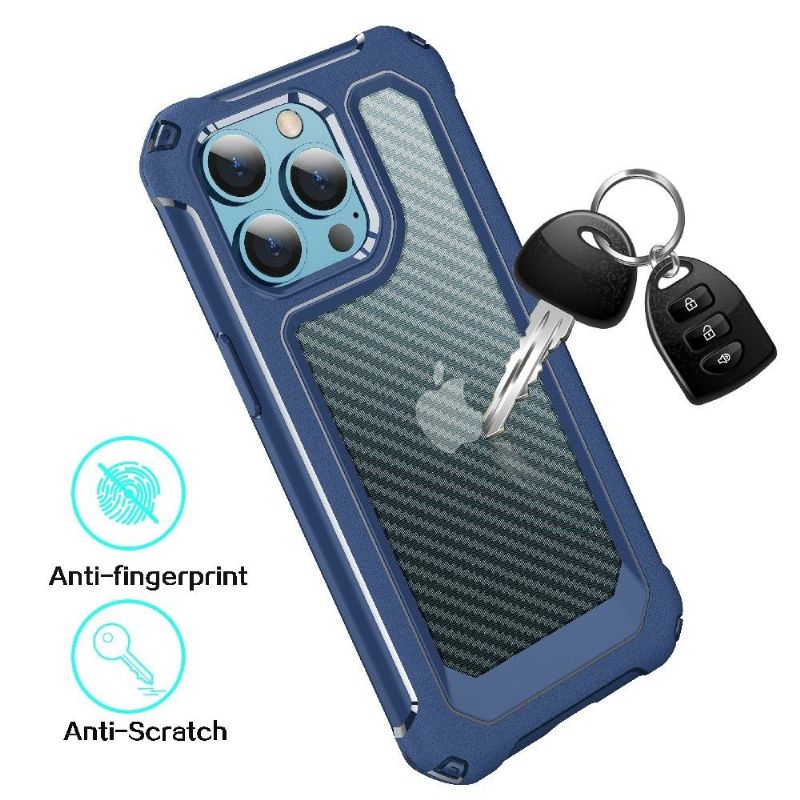 Cover iPhone 13 Pro Max Clear Carbon Fiber Style