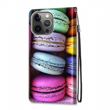 Flip Cover iPhone 13 Pro Max Anti-fald Macarons