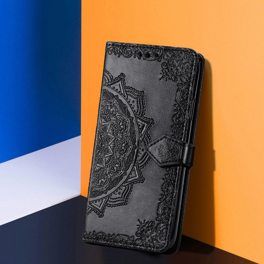 Flip Cover Realme 8 / 8 Pro Anti-fald Mandala Relief I Kunstlæder