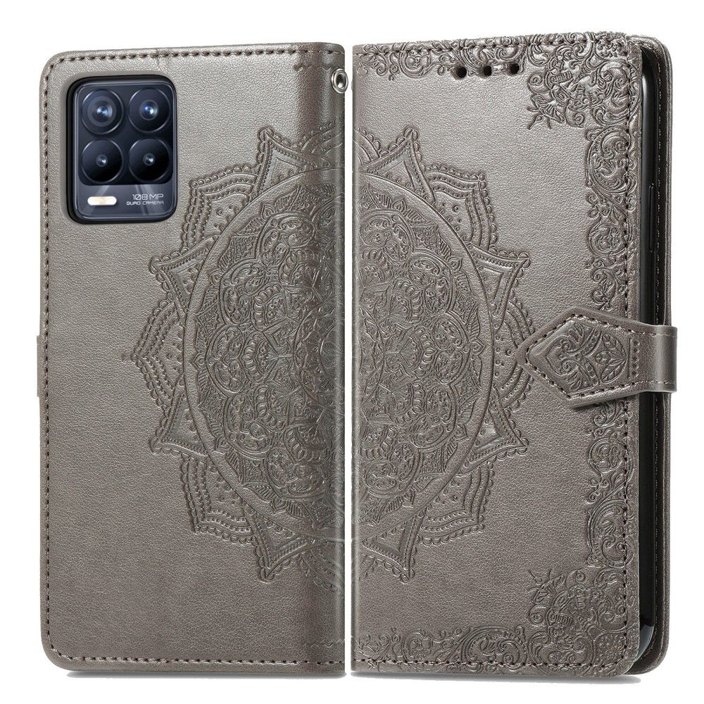 Flip Cover Realme 8 / 8 Pro Anti-fald Mandala Relief I Kunstlæder