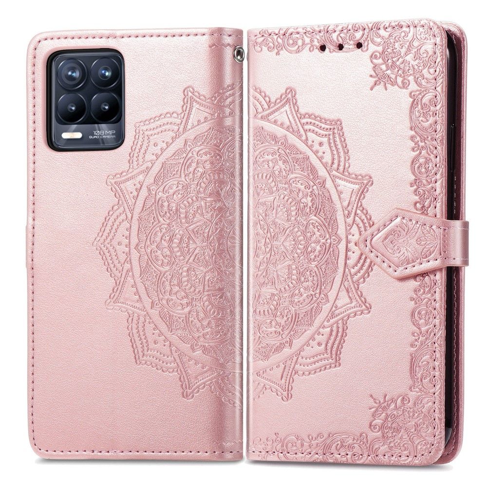 Flip Cover Realme 8 / 8 Pro Anti-fald Mandala Relief I Kunstlæder