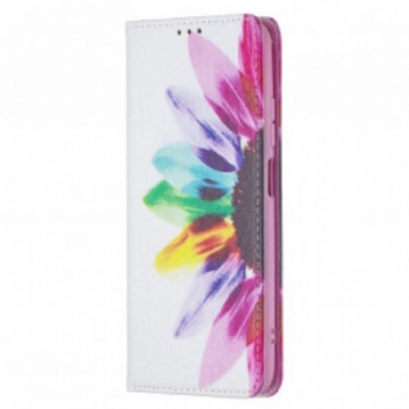 Cover Xiaomi Redmi Note 10 / 10S Flip Cover Akvarel Blomst