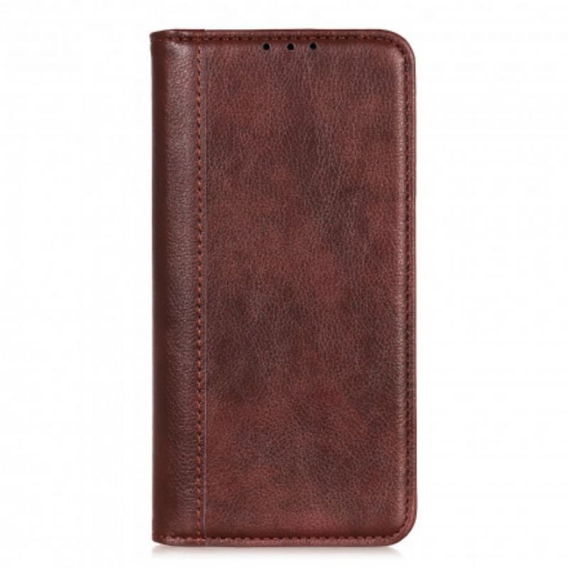 Cover Xiaomi Redmi Note 10 / 10S Flip Cover Litchi Split Læderversion