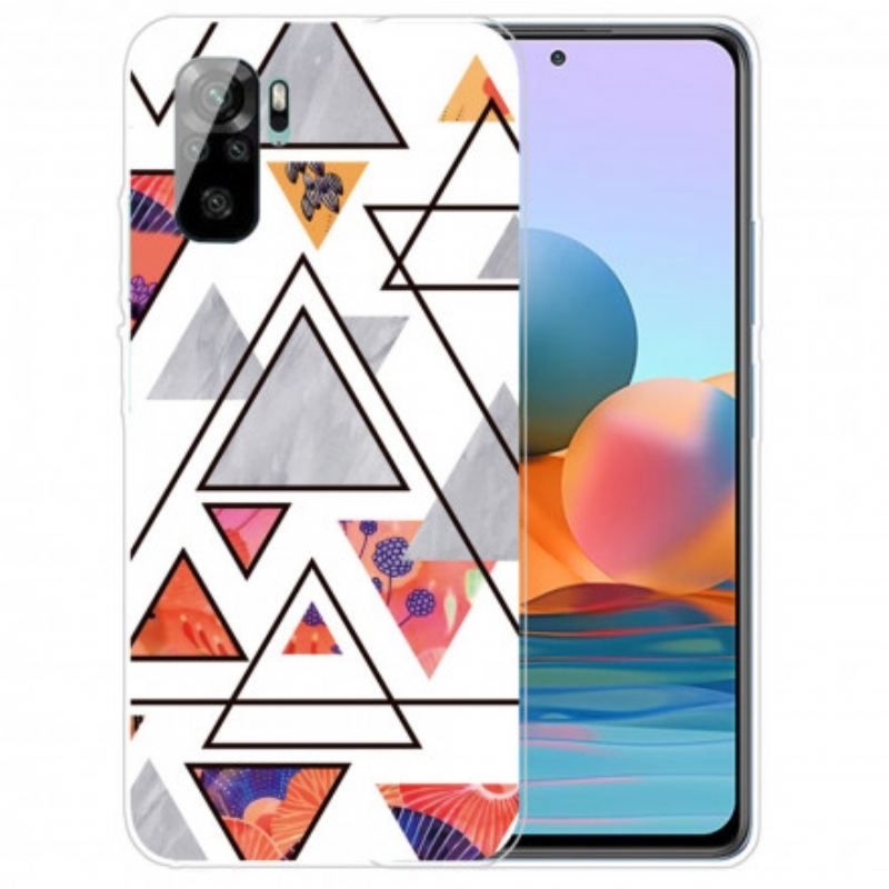 Cover Xiaomi Redmi Note 10 / 10S Marmor Trekanter