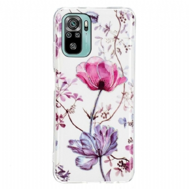 Cover Xiaomi Redmi Note 10 / 10S Marmorerede Blomster