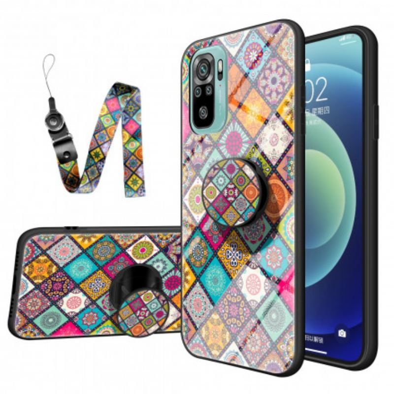 Cover Xiaomi Redmi Note 10 / 10S Patchwork Magnetisk Holder