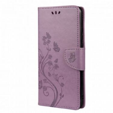 Flip Cover Xiaomi Redmi Note 10 / 10S Asiatiske Sommerfugle Og Blomster