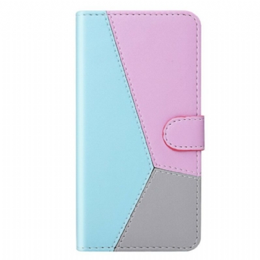 Flip Cover Xiaomi Redmi Note 10 / 10S Trefarvet Lædereffekt