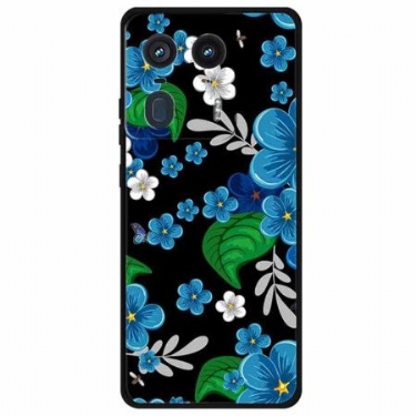 Cover Motorola Edge 50 Ultra Blå Blomster