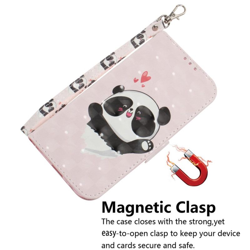 Flip Cover Motorola Edge 50 Ultra Panda Love Med Rem