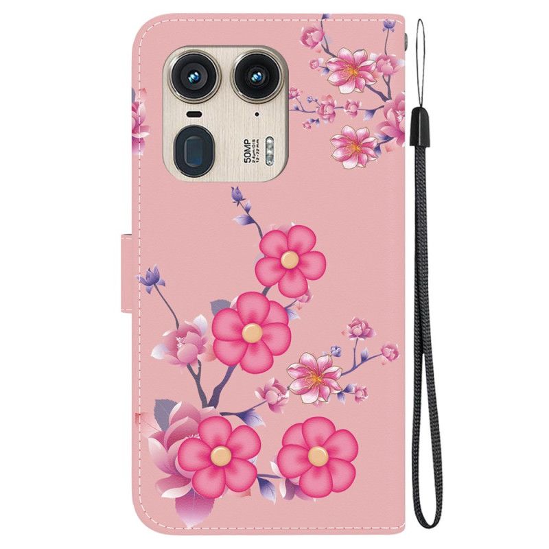 Flip Cover Motorola Edge 50 Ultra Sakura Med Rem