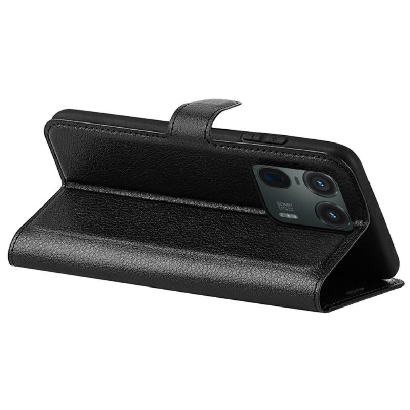 Flip Cover Til Motorola Edge 50 Ultra Litchi Kunstlæder