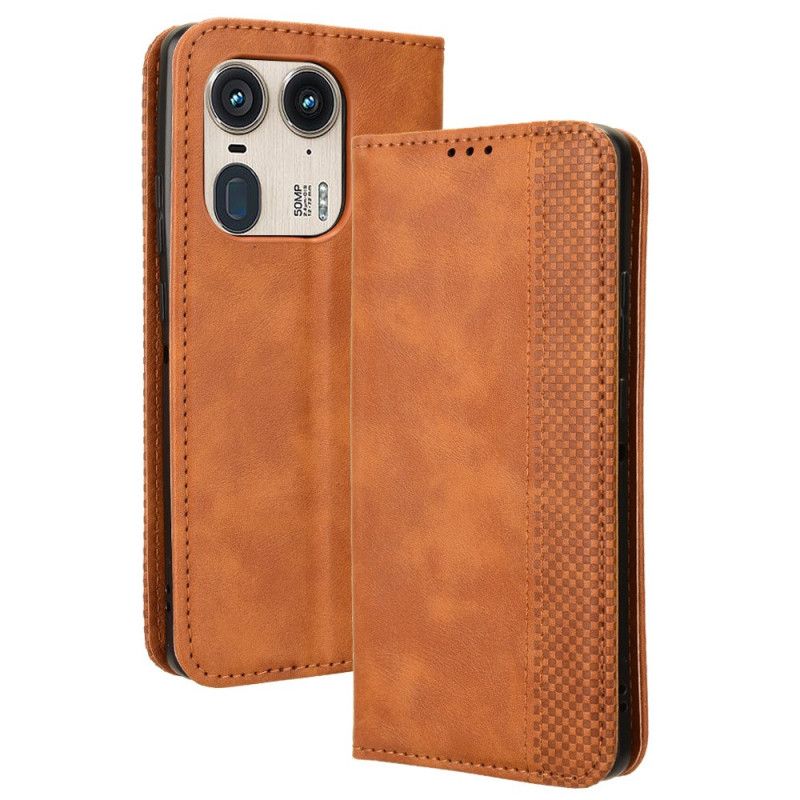 Flip Cover Til Motorola Edge 50 Ultra Vintage Frise