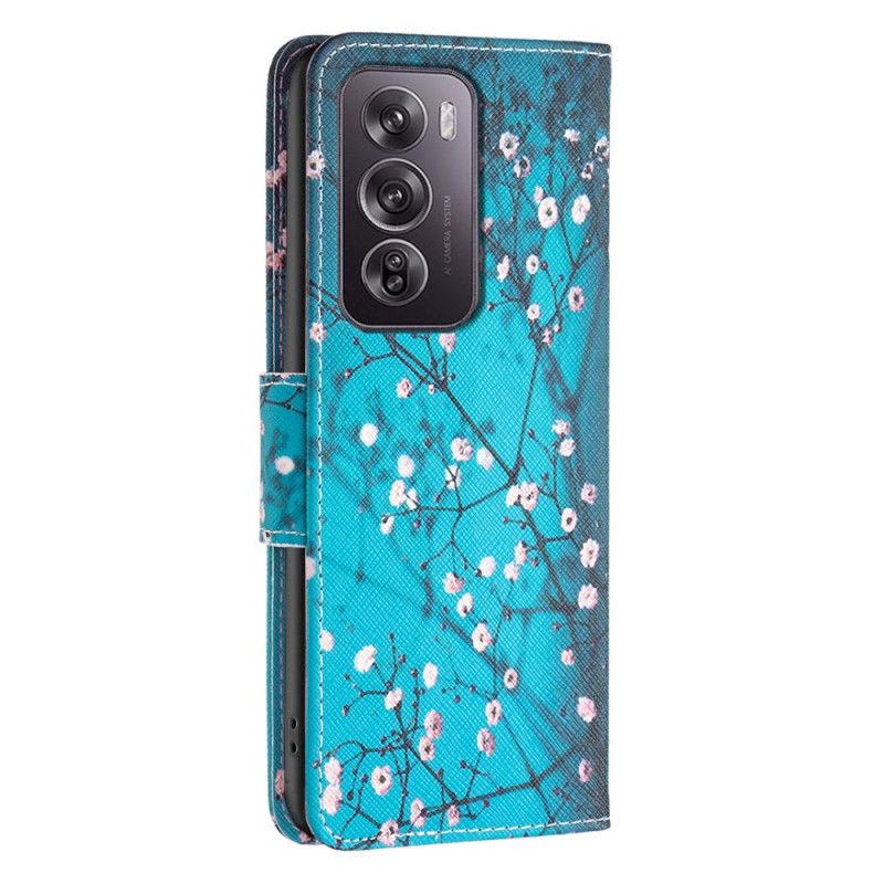 Flip Cover Oppo Reno 12 Pro 5g Blomstrende Grene