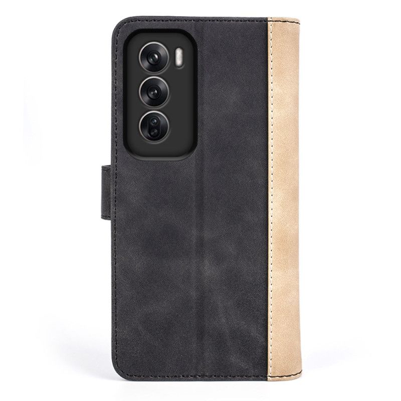 Flip Cover Oppo Reno 12 Pro 5g Tofarvet Design