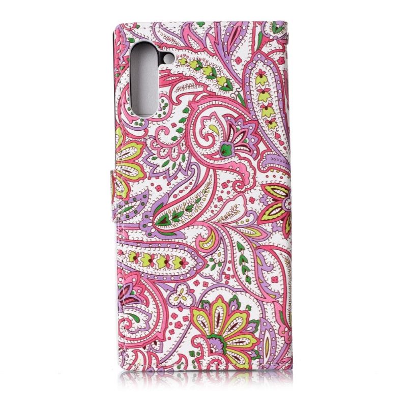 Flip Cover Samsung Galaxy Note 10 Paisley Blomst