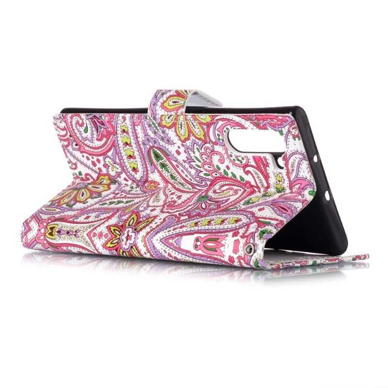 Flip Cover Samsung Galaxy Note 10 Paisley Blomst