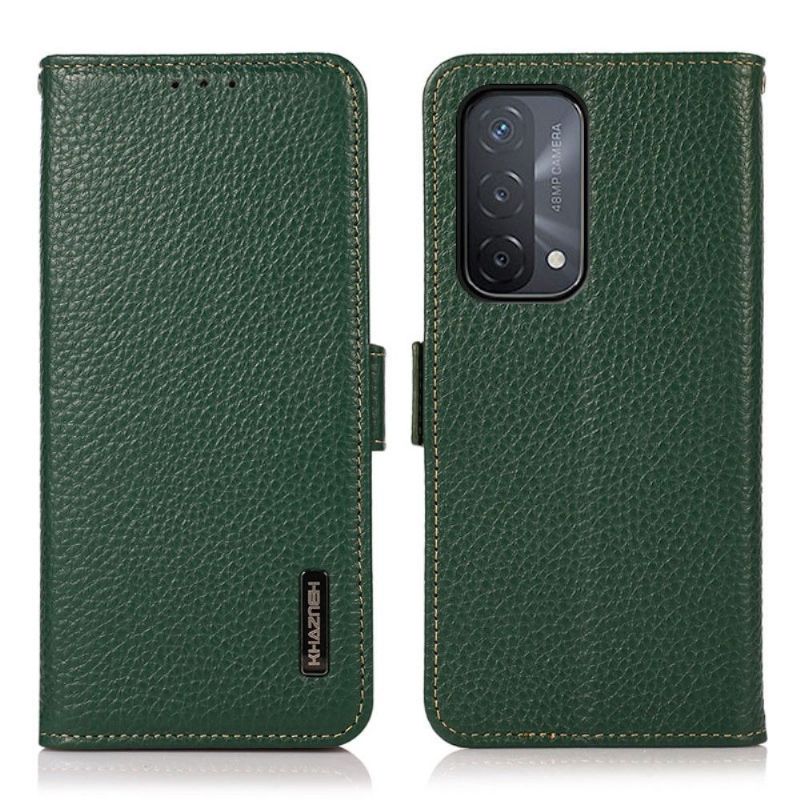 Flip Cover Oppo A74 5G / A54 5G Khazneh-kornet Skinnende Læder