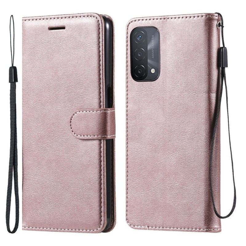 Læder Cover Oppo A74 5G / A54 5G Original Med Snor Sylvette