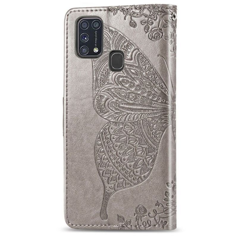 Flip Cover Samsung Galaxy M31 Relief Sommerfugl