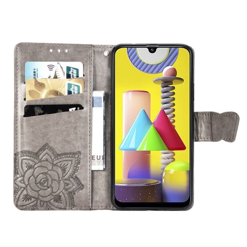 Flip Cover Samsung Galaxy M31 Relief Sommerfugl